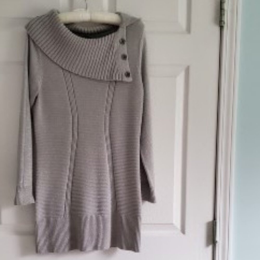 Style & Co. Women's Tunic Sweater, Grey, Size M